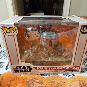 Funko Pop! Star Wars #486 Boba Fett and Fennec on Throne Vinyl Figure Tevision